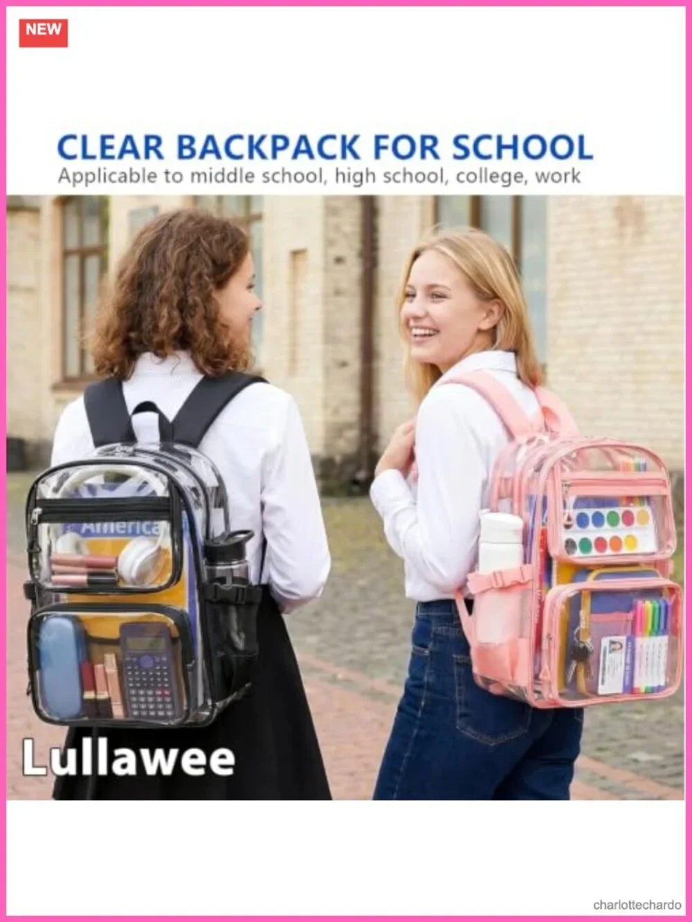 N/A clear backpack